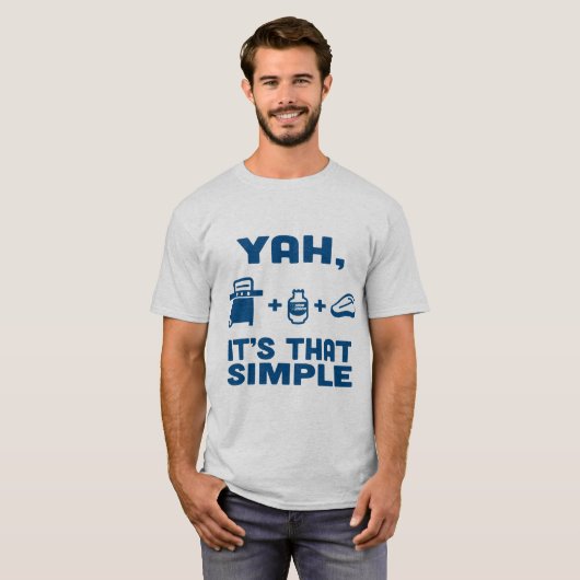 T-shirt Blue Rhino "Yah, It's That Simple" Hommes (Devant entier)