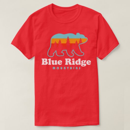 T-shirt Blue Ridge Mountains Bear Randonnées Mountains App (Design devant)