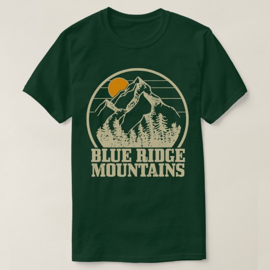 T-shirt Blue Ridge Mountains Vintage Vintage 3 (Design devant)