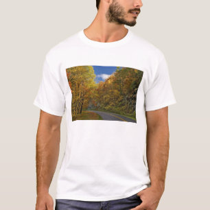 T-shirt Blue Ridge Parkway sinuant à travers les couleurs