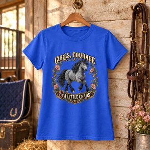 T-shirt Blue Roan American Bashkir Curly Courage et Chaos
