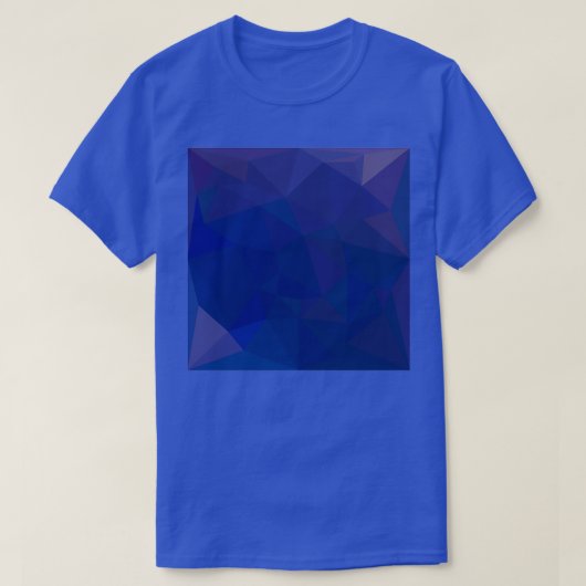 T-shirt Blue Sapphire Abstrait bas Arrière - plan en polyg (Design devant)