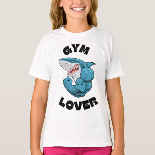T-shirt Blue Shark Gym Lover – Forme avec Puissance 2025