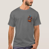 T-shirt Blue Skeleton Top Hat Halloween (Devant)