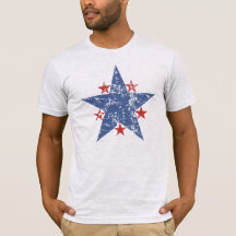 Blue Star Red America Old Glory USA Art