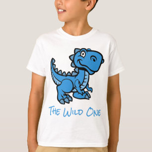 T-shirt Blue T Rex Dinosaur Nom personnalisé