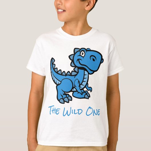 T-shirt Blue T Rex Dinosaur Nom personnalisé (Devant)