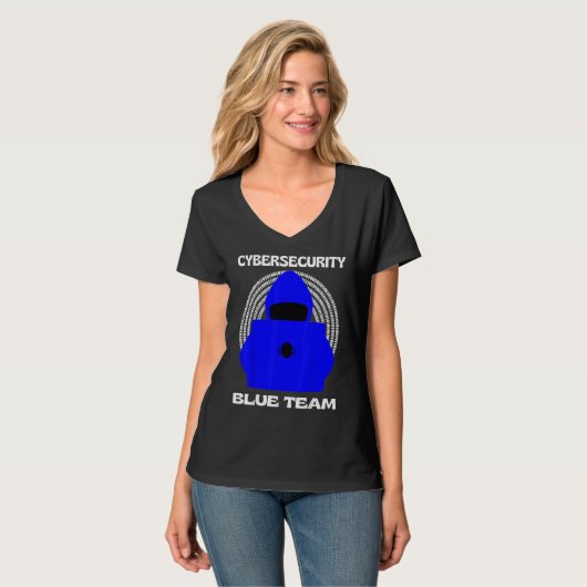 T-shirt Blue Team Cybersecurity Hacking Ethical Hacker Cyb (Devant entier)