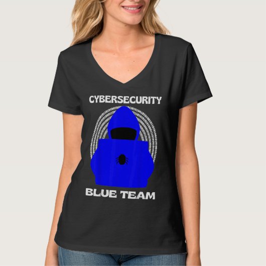 T-shirt Blue Team Cybersecurity Hacking Ethical Hacker Cyb (Devant)