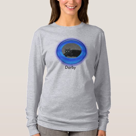 T-shirt - Blue Three Dimensional Round Lijst (Voorkant)