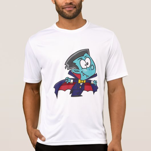 T-shirt Blue Vampire Boy with Cape Cute Dracula (Devant)