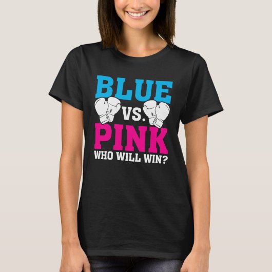 T-shirt Blue Vs Pink Ethnic Boxing Babies Gender Reveal (Devant)
