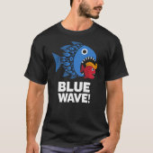T-shirt Blue Wave Kamala Funny Big Fish Eat Little Fish Tr (Devant)