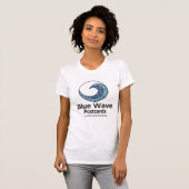 T-Shirt Blue Wave Postcards (Devant entier)