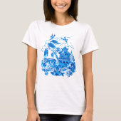 T-shirt Blue Willow China Design (Devant)