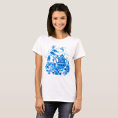 T-shirt Blue Willow China Design (Devant entier)
