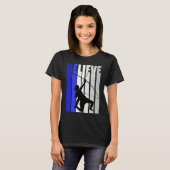 T-shirt Blue Womens Believe Archery Inspirational Archer G (Devant entier)