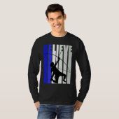 T-shirt Blue Womens Believe Archery Inspirational Archer G (Devant entier)