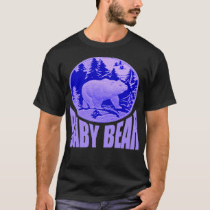 T-shirt Blue Woodland Baby Bear Camping Club