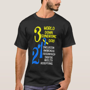 T-shirt Blue Yellow Ribbon 321 World Down Syndrome Award