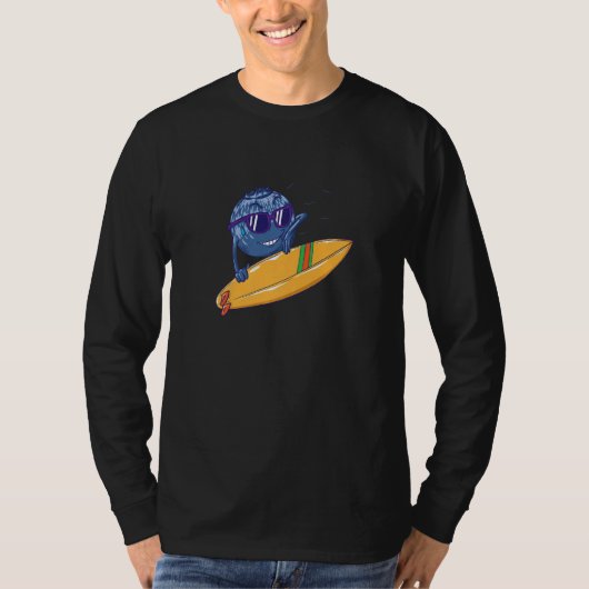 T-shirt Blueberry cool avec Surboard (Devant)