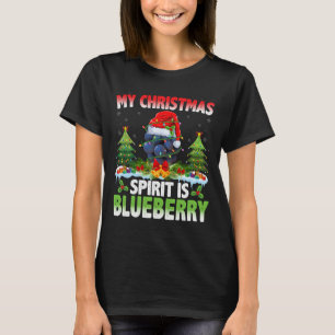 T-shirt Blueberry Portant Le Chapeau Du Père Noël - L'Espr
