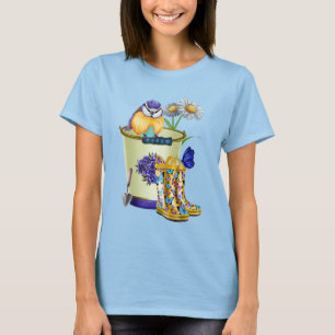 T-shirt Bluebird dans le jardin, tee - shirt
