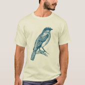 T-shirt Bluebird - Océan bleu (Devant)