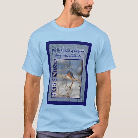 T-shirt Bluebird Of Happiness Inspiration (Devant)