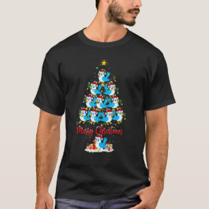 T-shirt Bluebird Xmas Lights Bluebird Noël arbre