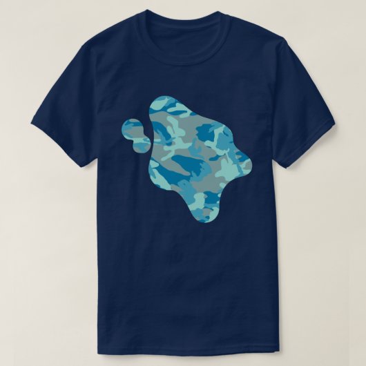 T-shirt BlueBlast Camo Motif Paint Splat (Design devant)