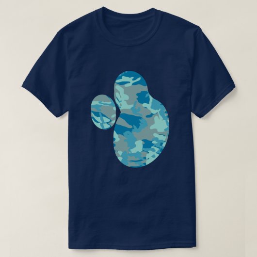 T-shirt BlueBlast Camo Motif Paint Splat v2 (Design devant)