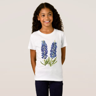 T-Shirt Bluebonnets Texas Fleurs Sauvages Lupin Aquarelle