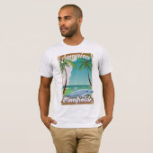 T-shirt Bluefields, affiche de vacances à la plage en Jama (Devant entier)
