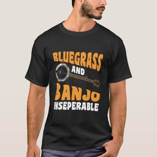 T-shirt Bluegrass et banjo inséparables (Devant)