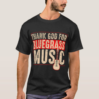 T-shirt Bluegrass Music Guitariste Et Funny Banjo
