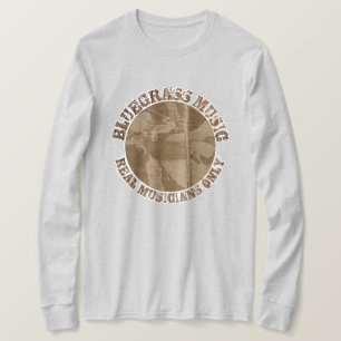 T-shirt Bluegrass Musique Réels Musiciens Seulement Joueu