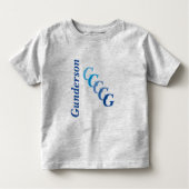 T-Shirt - BlueName en Verspreide Initialen (Voorkant)