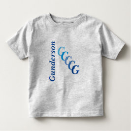 T-Shirt - BlueName en Verspreide Initialen