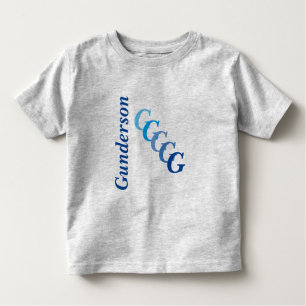T-Shirt - BlueName en Verspreide Initialen