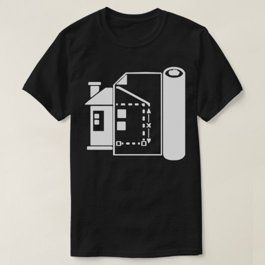 T-shirt Blueprint House Architect 1 (Design devant)