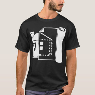 T-shirt Blueprint House Architect 1