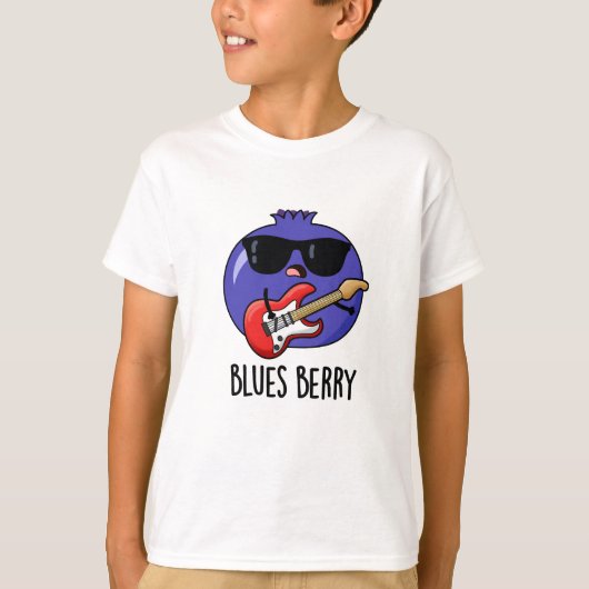 T-shirt Blues Berry Funky Fruit Pun (Devant)