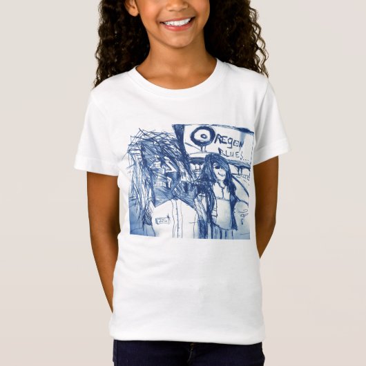 T-Shirt BLUES DE L'OREGON AVEC EPouvante (Devant)
