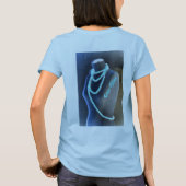 T-shirt Blues de mode perles bleues sur Mannequin Chic (Dos)