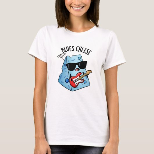 T-shirt Blues Fromage amusant Pun de nourriture (Devant)
