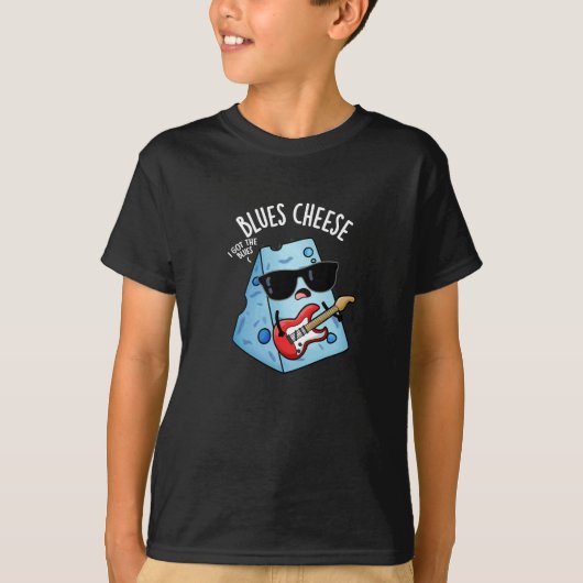 T-shirt Blues Fromage drôle Nourriture Pun Dark BG (Devant)