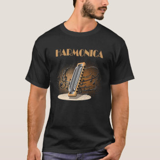 T-shirt Blues Harmonica mouth organ harmonicist  1