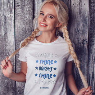 T-shirt Blues Shine. Brille. Brillant. Brille. Brille. T-s