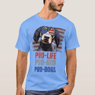 T-shirt Bluetick Coonhound Anti-avortement Pro God Pro Chi